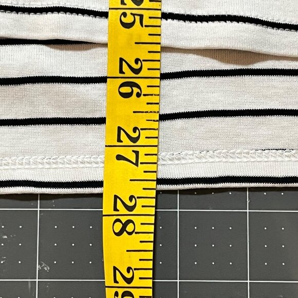 J Jill White/Black M Pima Tank – Breezy Minimalist Nautical Coastal Core - Picture 6 of 10